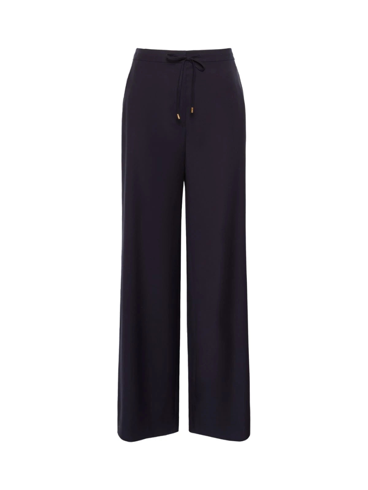 Max Mara Crisma Woollen Cloth Drawstring Trousers in Navy Max Mara Crisma Woollen Cloth Drawstring Trousers in Navy | Wide leg pants | Luxury Shoes