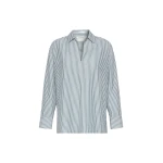 Max Mara Cristel Cotton Poplin Polo Blouse in Dark Green | Blouse | Luxury Shoes 
