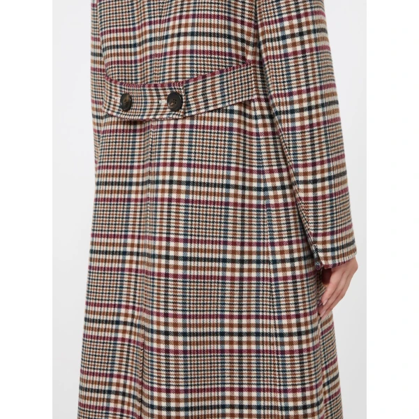 Max Mara Cristina Chequered Double Wool Coat in Ultramarine | Wool Coat | Luxury Shoes 