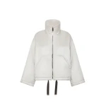 Max Mara Cristina Short Padded Water-Repellent Jacket in Ice Grey | Jackets | Luxury Shoes 