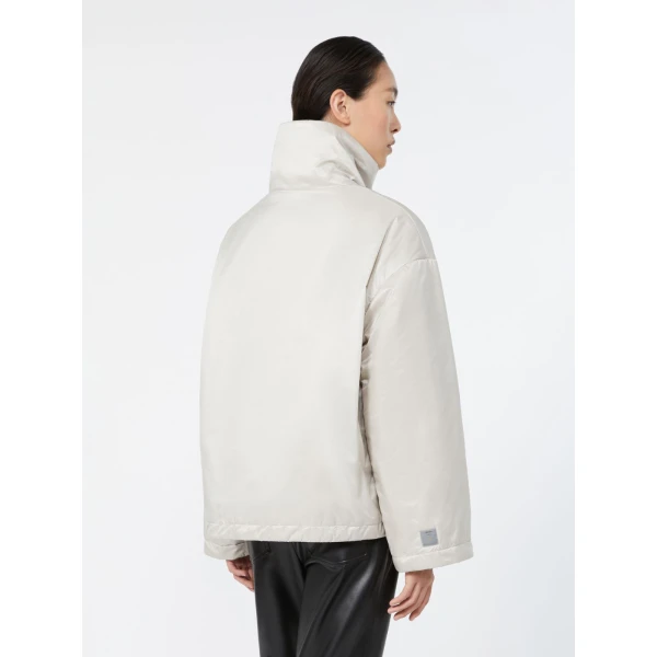 Max Mara Cristina Short Padded Water-Repellent Jacket in Ice Grey | Jackets | Luxury Shoes 