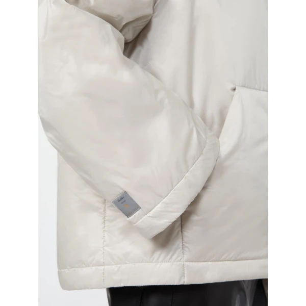 Max Mara Cristina Short Padded Water-Repellent Jacket in Ice Grey | Jackets | Luxury Shoes 