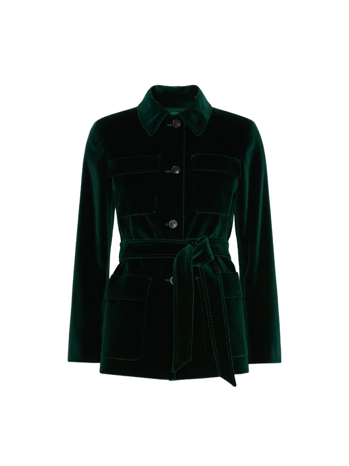 Max Mara Crusca Velvet Saharan Jacket in Green Max Mara Crusca Velvet Saharan Jacket in Green | Blazers | Luxury Shoes
