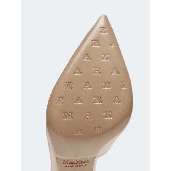 Max Mara Crystal Satin D'Orsay Court Shoes in Beige | Heels | Luxury Shoes 
