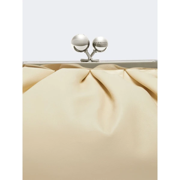 Max Mara Cubico Medium Nappa Pasticcino Bag in Ivory | Clutch Bags | Luxury Shoes 