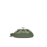 Max Mara Cubico Medium Nappa Pasticcino Bag in Sage Green | Clutch Bags | Luxury Shoes 