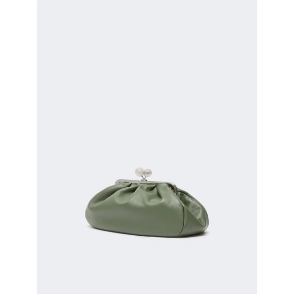 Max Mara Cubico Medium Nappa Pasticcino Bag in Sage Green | Clutch Bags | Luxury Shoes 