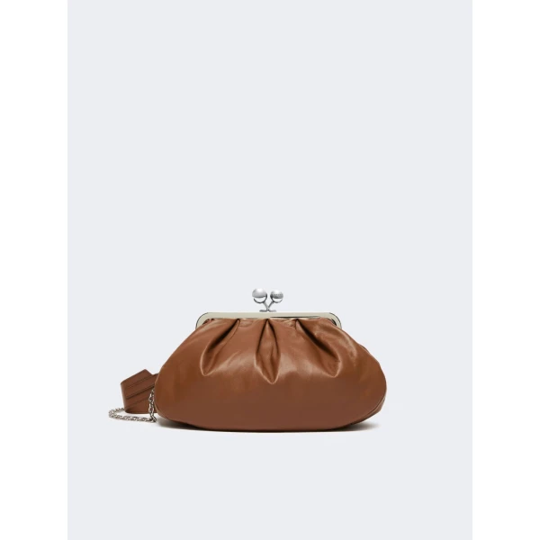Max Mara Cubico Medium Nappa Pasticcino Bag in Tobacco | Clutch Bags | Luxury Shoes 