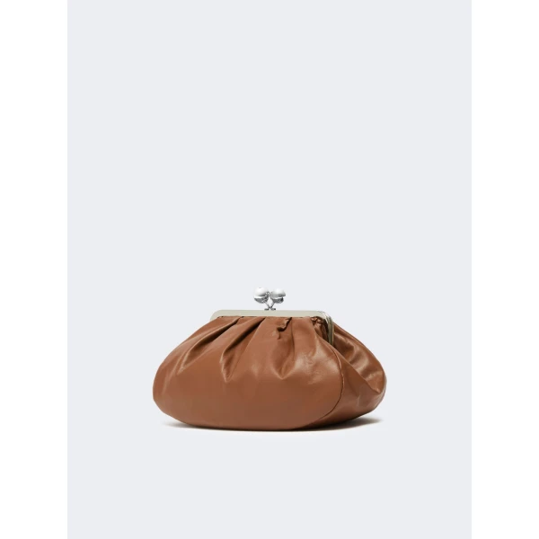 Max Mara Cubico Medium Nappa Pasticcino Bag in Tobacco | Clutch Bags | Luxury Shoes 
