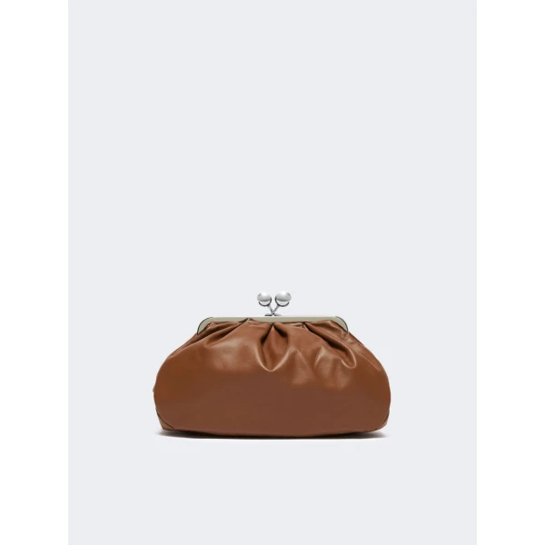 Max Mara Cubico Medium Nappa Pasticcino Bag in Tobacco | Clutch Bags | Luxury Shoes 