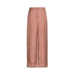 Max Mara Dalmata Printed Silk Twill Trousers in Orange | Tailored pants | Luxury Shoes 