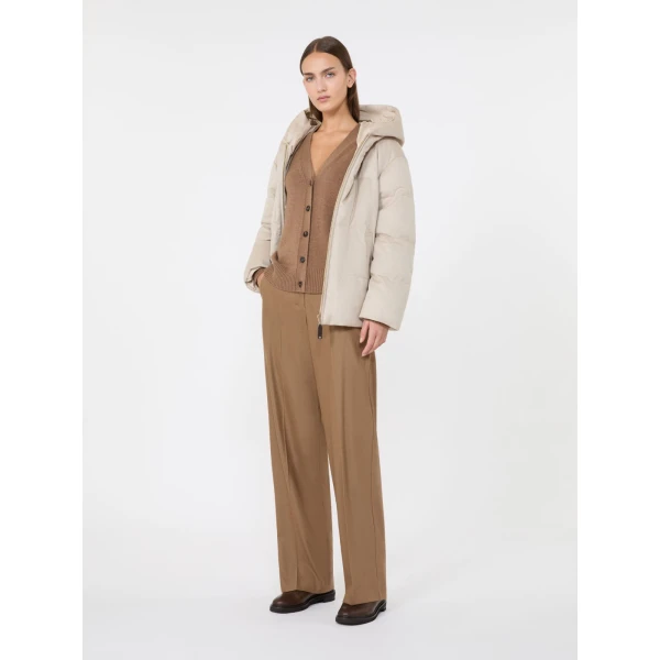 Max Mara Dama Reversible Camel Puffer Jacket in Albino White | Jackets | Luxury Shoes 
