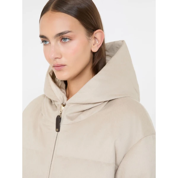 Max Mara Dama Reversible Camel Puffer Jacket in Albino White | Jackets | Luxury Shoes 