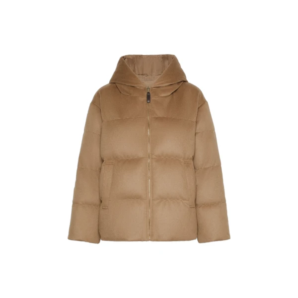 Dama Reversible Camel Puffer Jacket in Camel