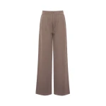 Max Mara Dancing Jersey Wide-Leg Trousers in Mud | Wide leg pants | Luxury Shoes 