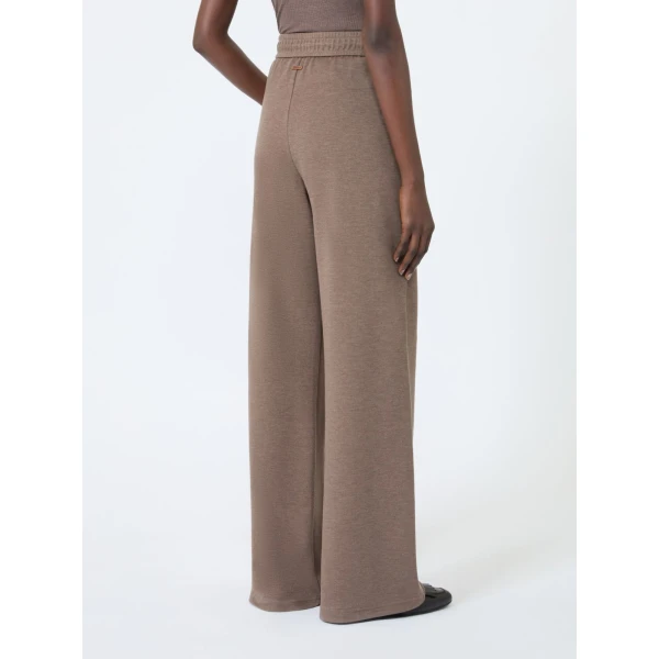 Max Mara Dancing Jersey Wide-Leg Trousers in Mud | Wide leg pants | Luxury Shoes 