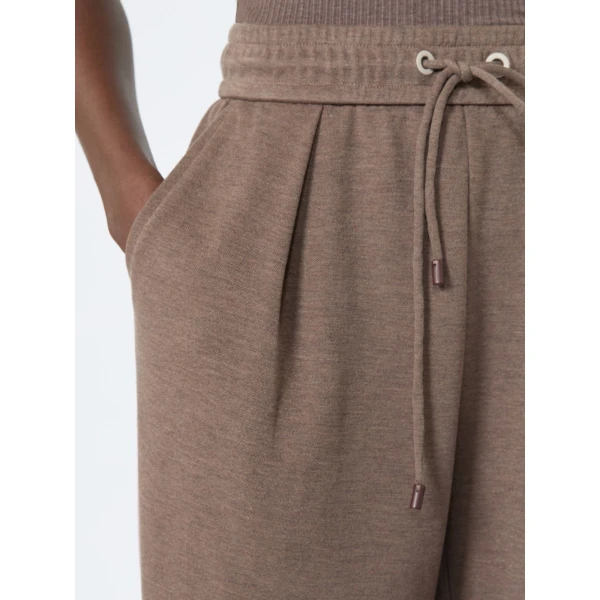 Max Mara Dancing Jersey Wide-Leg Trousers in Mud | Wide leg pants | Luxury Shoes 