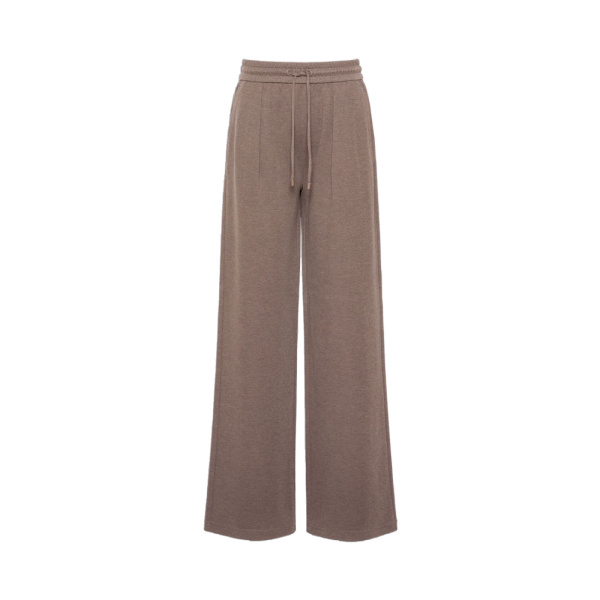Max Mara Dancing Jersey Wide-Leg Trousers in Mud | Wide leg pants | Luxury Shoes 