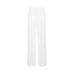 Max Mara Dancing Jersey Wide-Leg Trousers in White | Wide leg pants | Luxury Shoes 