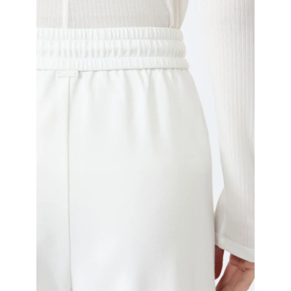 Max Mara Dancing Jersey Wide-Leg Trousers in White | Wide leg pants | Luxury Shoes 