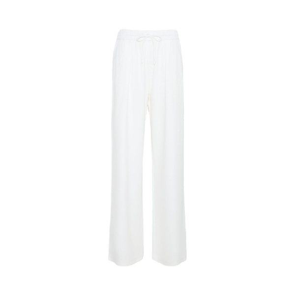 Max Mara Dancing Jersey Wide-Leg Trousers in White | Wide leg pants | Luxury Shoes 