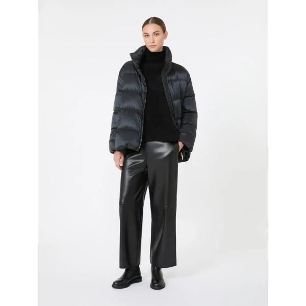Max Mara Danza Brushed Wool Polo-Neck Sweater in Black | Turtlenecks | Luxury Shoes 