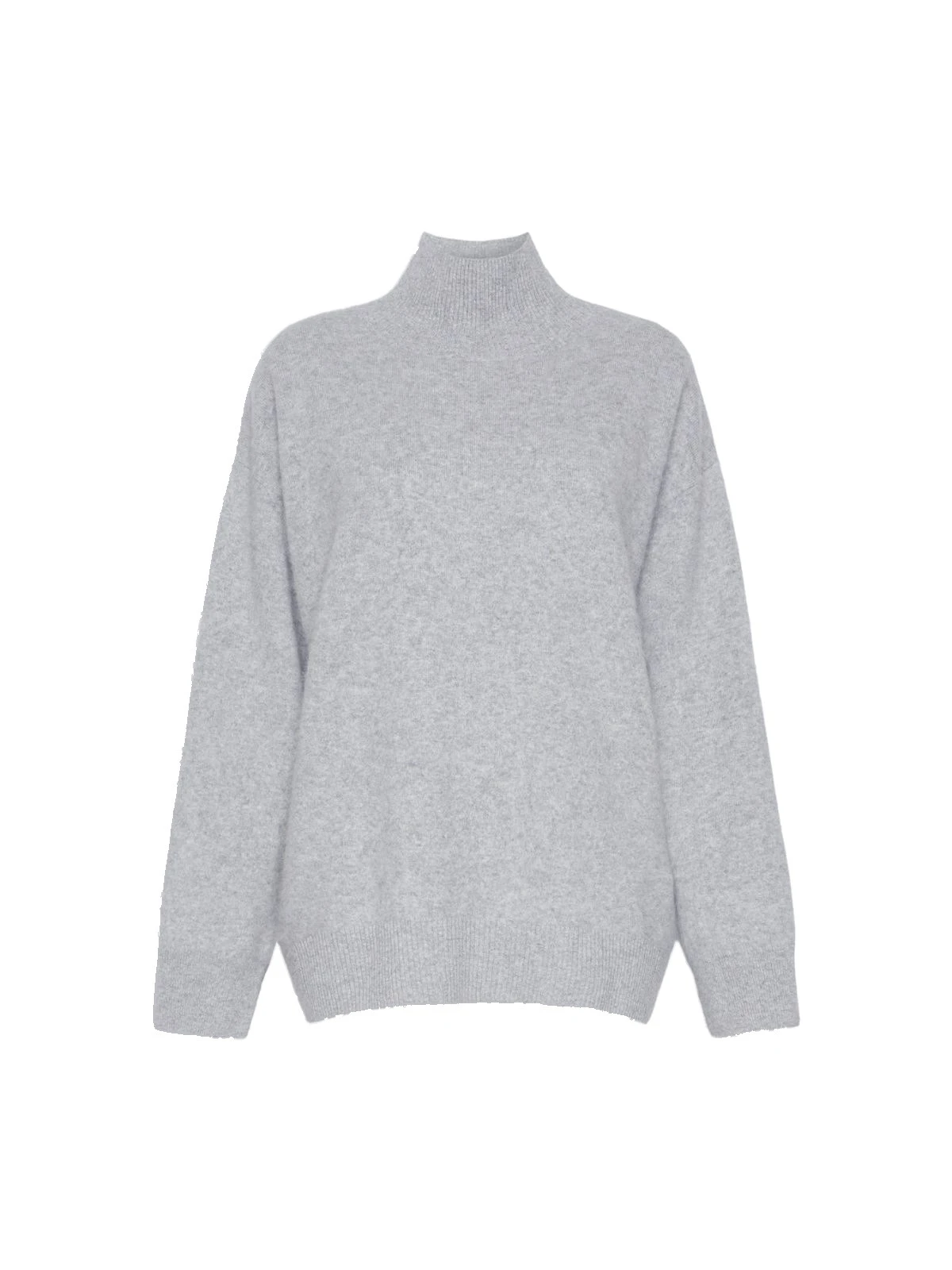 Max Mara Danza Brushed Wool Polo-Neck Sweater in Medium Grey Max Mara Danza Brushed Wool Polo-Neck Sweater in Medium Grey | Turtlenecks | Luxury Shoes