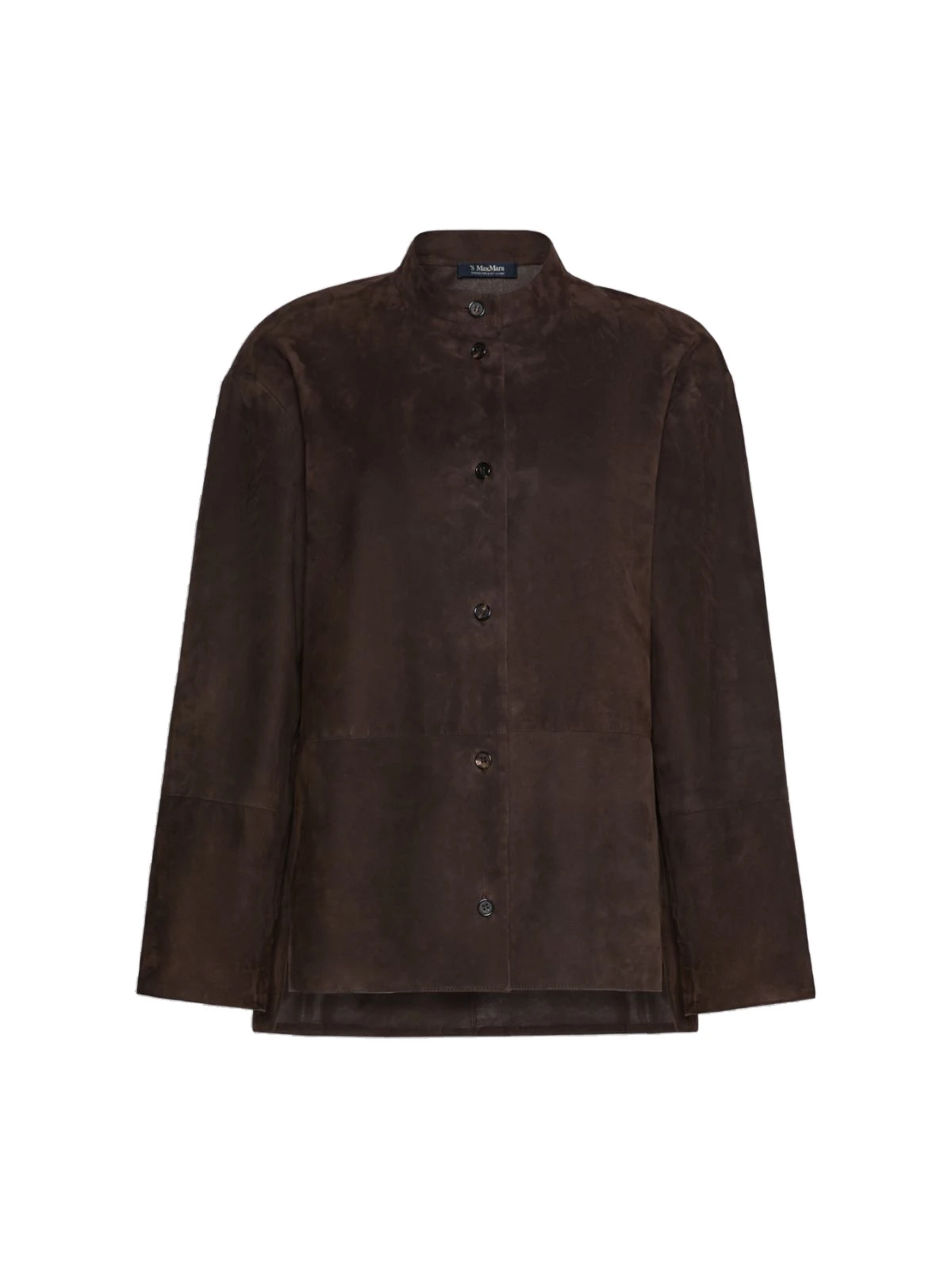 Max Mara Danzante Suede Mandarin-Neck Jacket in Brown Max Mara Danzante Suede Mandarin-Neck Jacket in Brown | Leather Jackets | Luxury Shoes