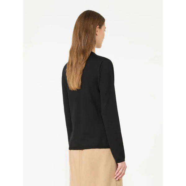 Max Mara Darsena Cashmere Crew-Neck Sweater in Black | Sweaters | Luxury Shoes 