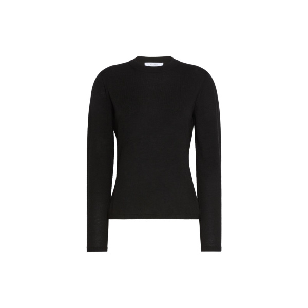 Max Mara Darsena Cashmere Crew-Neck Sweater in Black | Sweaters | Luxury Shoes 