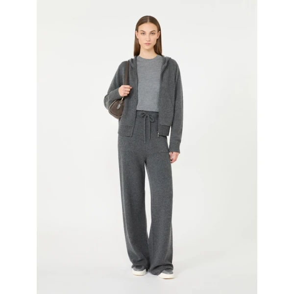 Max Mara Darsena Cashmere Crew-Neck Sweater in Medium Grey | Sweaters | Luxury Shoes 