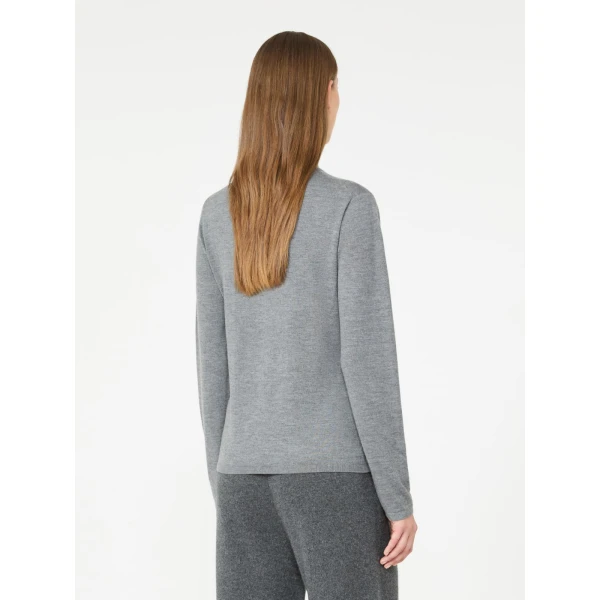 Max Mara Darsena Cashmere Crew-Neck Sweater in Medium Grey | Sweaters | Luxury Shoes 