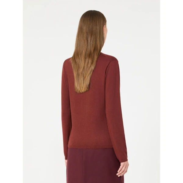 Max Mara Darsena Cashmere Crew-Neck Sweater in Rust | Sweaters | Luxury Shoes 