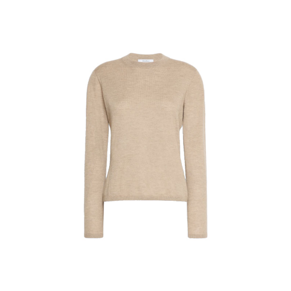 Max Mara Darsena Cashmere Crew-Neck Sweater in Sand | Sweaters | Luxury Shoes 