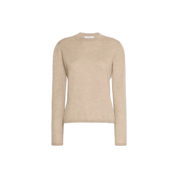 Max Mara Darsena Cashmere Crew-Neck Sweater in Sand | Sweaters | Luxury Shoes 
