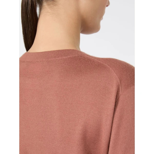 Max Mara Darsena Cashmere Crew-Neck Sweater in Terra Cotta | Sweaters | Luxury Shoes 