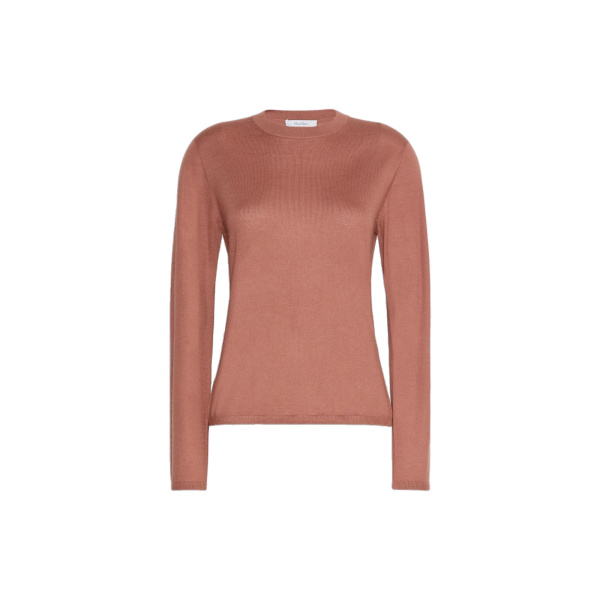 Max Mara Darsena Cashmere Crew-Neck Sweater in Terra Cotta | Sweaters | Luxury Shoes 
