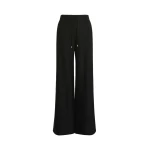 Max Mara Denaro Wool Drawstring Trousers in Black | Wide leg pants | Luxury Shoes 
