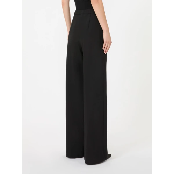 Max Mara Denaro Wool Drawstring Trousers in Black | Wide leg pants | Luxury Shoes 