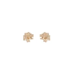 Max Mara Deserto Brutalist Clip Earrings in Bronze | Earrings | Luxury Shoes 