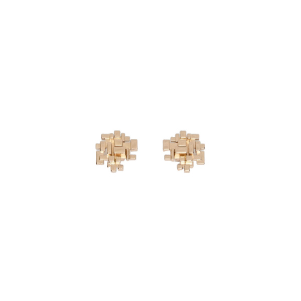 Max Mara Deserto Brutalist Clip Earrings in Bronze | Earrings | Luxury Shoes 