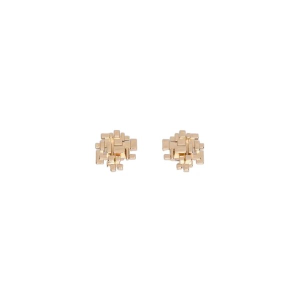 Deserto Brutalist Clip Earrings in Bronze