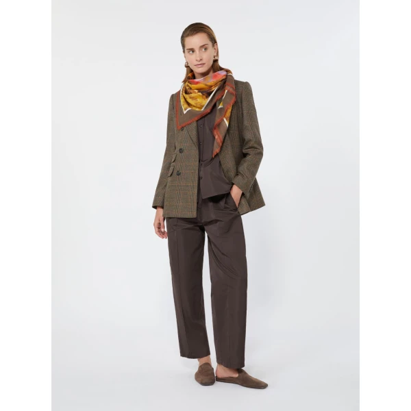 Max Mara Deserto Double-Breasted Mouline Wool Twill Blazer in Black | Blazers | Luxury Shoes 