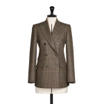 Max Mara Deserto Double-Breasted Mouline Wool Twill Blazer in Black | Blazers | Luxury Shoes 