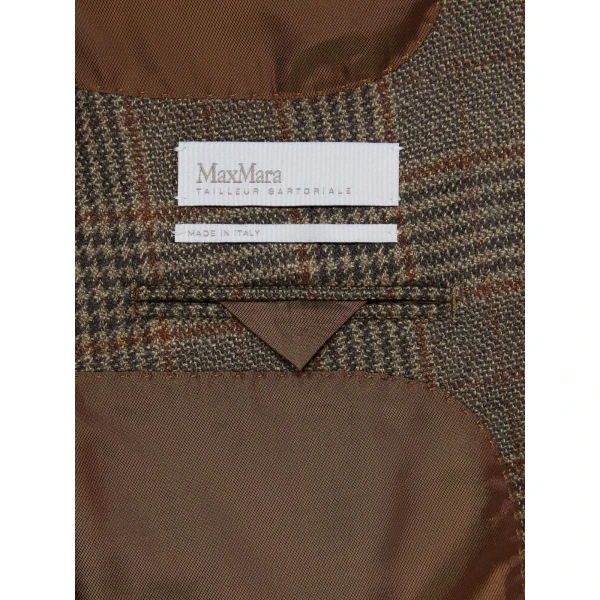Max Mara Deserto Double-Breasted Mouline Wool Twill Blazer in Black | Blazers | Luxury Shoes 