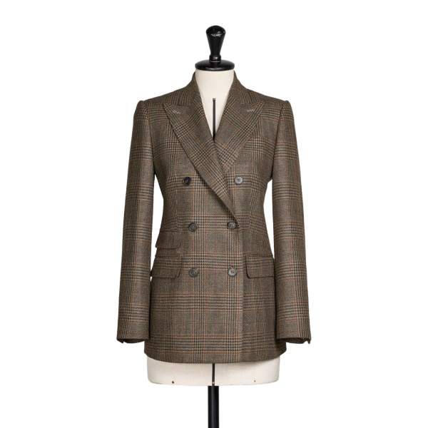 Max Mara Deserto Double-Breasted Mouline Wool Twill Blazer in Black | Blazers | Luxury Shoes 