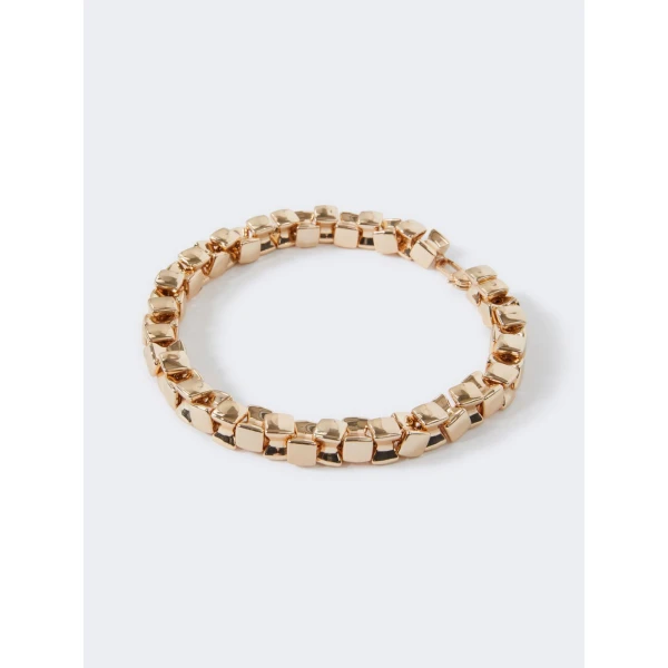 Max Mara Deserto Metal Choker Necklace in Gold | Necklace | Luxury Shoes 