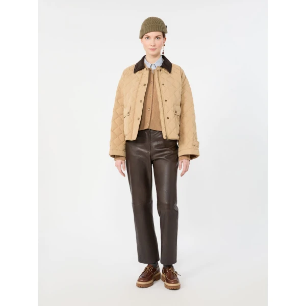 Max Mara Deserto Nappa Leather Trousers in Dark Brown | Tailored pants | Luxury Shoes 