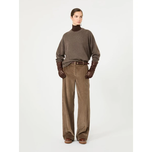 Max Mara Detto Cashmere Crew Neck Jumper in Marron Glace | Sweaters | Luxury Shoes 