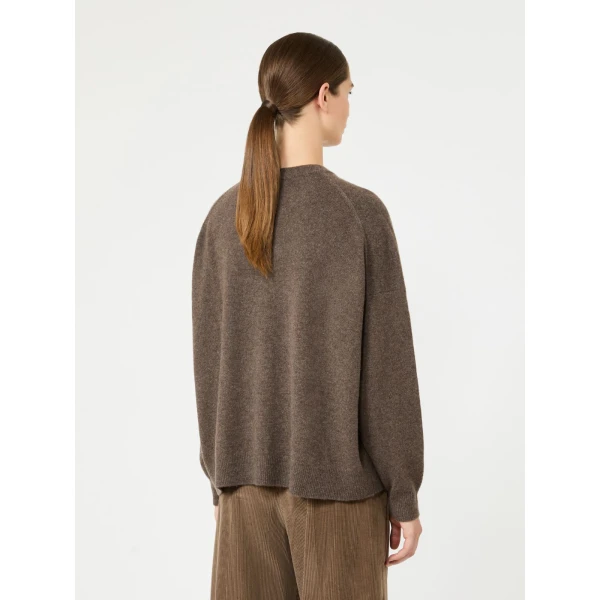 Max Mara Detto Cashmere Crew Neck Jumper in Marron Glace | Sweaters | Luxury Shoes 